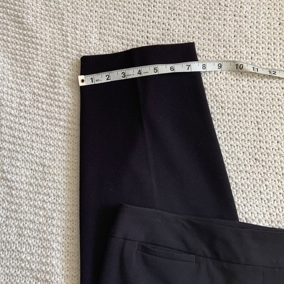 Talbots Black Women's Dress Flat Front Trousers Straight Leg Pants Size 14 - Picture 13 of 13